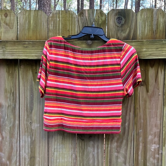 NWT BCBGeneration Color Variegated Stripe Top size Large - Picture 7 of 8